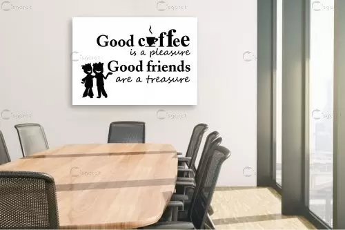Good coffee - מסגרת עיצובים - מטבח לאוהבי קפה טיפוגרפיה דקורטיבית  - מק''ט: 241107