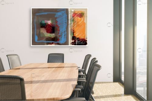 חלונות - איש גורדון - תמונות צבעוניות לחדר שינה אבסטרקט מודרני  - מק''ט: 280528