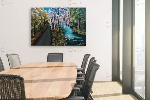 והיה כעץ שתול על פלגי מים – מזל בוכריס | תמונה לקיר בסגנון כפרי