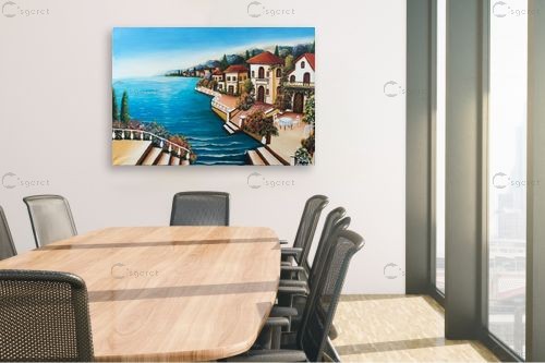 לגור על המים – מזל בוכריס | תמונה לקיר בסגנון מודרני