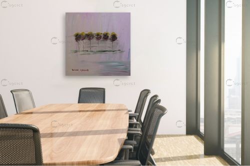 פרחים ברוח – ורד אופיר | תמונה לקיר בסגנון מופשט
