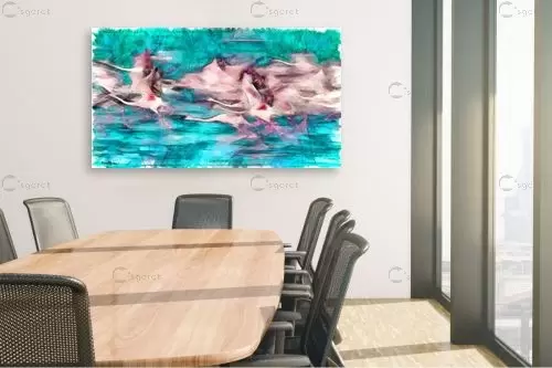 חסידות מעופפות – בן רוטמן | תמונה לקיר בסגנון מופשט