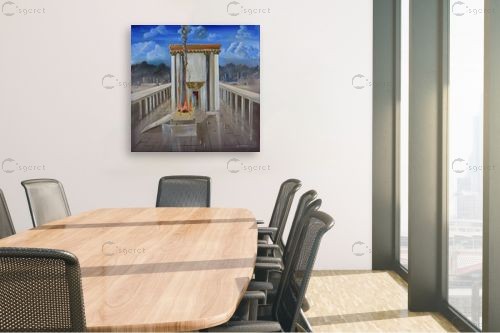 מקדש  ואריאל – חיים בורוש | תמונה לקיר בסגנון מודרני