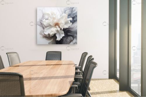 ורד לבן - יניב גרינברג - תמונות לסלון רגוע ונעים נוף וטבע מופשט  - מק''ט: 449902