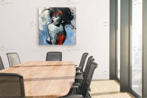 שירת השקט – יובל אמיר | תמונה לקיר בסגנון מופשט