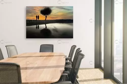 שקיעה לשניים – יניב גרינברג | תמונה לקיר בסגנון מודרני