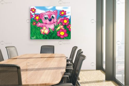 Bear pink - חנן אביסף - תמונות לחדרי ילדים קומיקס  - מק''ט: 53164