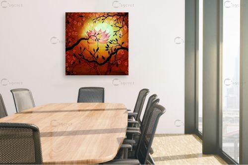 דימדומי הלוטוס-להתחדשות – נעמי פוקס משעול | תמונה לקיר בסגנון מודרני