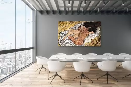 החיבוק The embrace – אגון שילה | תמונה לקיר