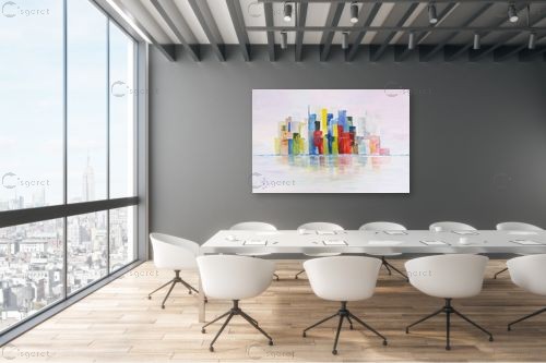 השתקפות – רינה יניב | תמונה לקיר בסגנון מופשט