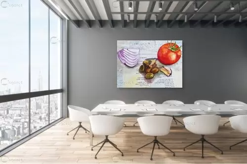ארוחה תרבותית – חיה וייט | תמונה לקיר בסגנון כפרי