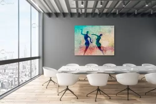 ריקוד זוגי – איש גורדון | תמונה לקיר בסגנון צבעוני