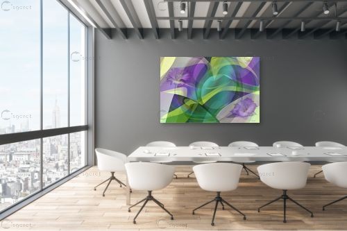 ירוק סגול – רעיה גרינברג | תמונה לקיר בסגנון מודרני