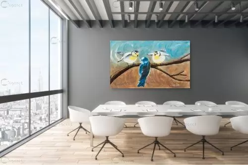 גוזלים – מזל בוכריס | תמונה לקיר בסגנון מודרני