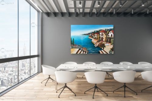 לגור על המים – מזל בוכריס | תמונה לקיר בסגנון מודרני