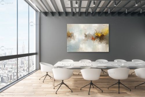 הלב הוצת – איש גורדון | תמונה לקיר בסגנון מופשט