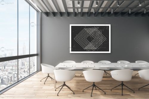 נורדי גיאומטרי 801 - Artpicked Modern - סלון בסגנון מינימליסטי מופשט גיאומטרי קווים סטים בסגנון גיאומטרי  - מק''ט: 376247