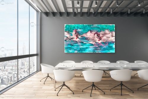 חסידות מעופפות – בן רוטמן | תמונה לקיר בסגנון מופשט