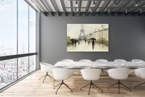 המטריות של מגדל אייפל - Avery Tillmon - תמונות לסלון רגוע ונעים מטריות  - מק''ט: 385550
