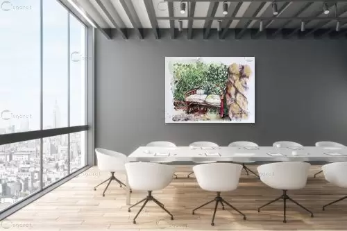 ספה בטבע – חיה וייט | תמונה לקיר בסגנון כפרי