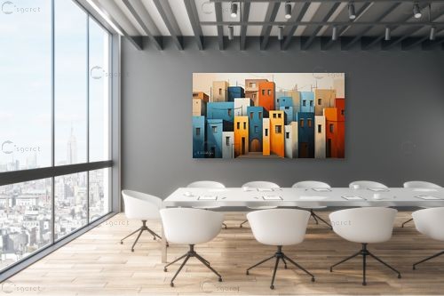 מבנים בעיר עתיקה – אמיר וינברגר | תמונה לקיר בסגנון מודרני