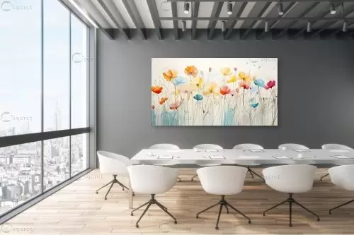 פרחים בטבע - יניב גרינברג - תמונות לחדר כביסה תמונות נוף וטבע עם בינה מלאכותית תמונות בחלקים  - מק''ט: 457990