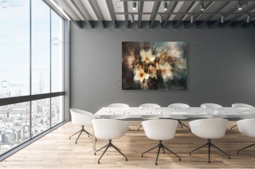 זר בלבן – יובל אמיר | תמונה לקיר בסגנון כפרי