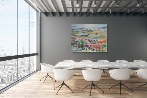 נוף כפרי – תלמה לנדסמן | תמונה לקיר בסגנון כפרי