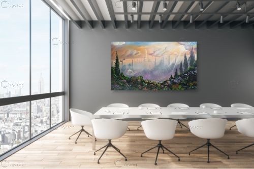 כמגדל דוד צווארך – חיים בורוש | תמונה לקיר בסגנון קלאסי