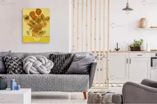 החמניות - Vase with Sunflowers – וינסנט ואן גוך | תמונה לקיר