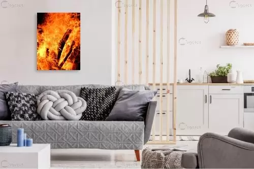 מדורה – משה יפה | תמונה לקיר בסגנון מודרני