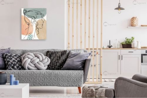 אשה בקו מתאר מודרני I – Anne Tavoletti | תמונה לקיר בסגנון מודרני