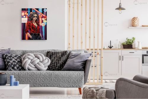 Girl and city lights – Anna Forsuk | תמונה לקיר בסגנון מודרני