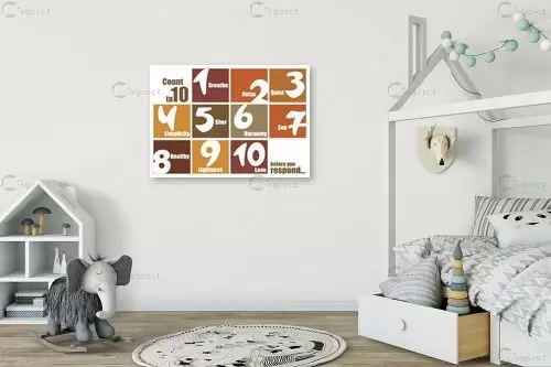 Funny Numbers - מסגרת עיצובים - תמונות לחדרי תינוקות טיפוגרפיה דקורטיבית  - מק''ט: 240866