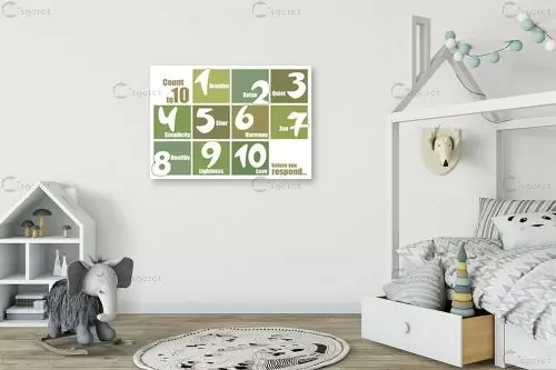 Funny Numbers - מסגרת עיצובים - תמונות לחדרי תינוקות טיפוגרפיה דקורטיבית  - מק''ט: 240868