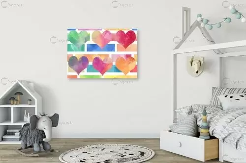 אהבה צבעונית - Artpicked - תמונות לחדרי תינוקות חדרי ילדים  - מק''ט: 332543