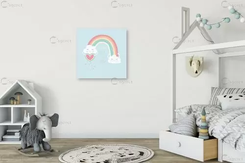 קשת בענן - חויך לעולם - Artpicked Modern - תמונות לחדרי ילדים חדרי ילדים  - מק''ט: 376410