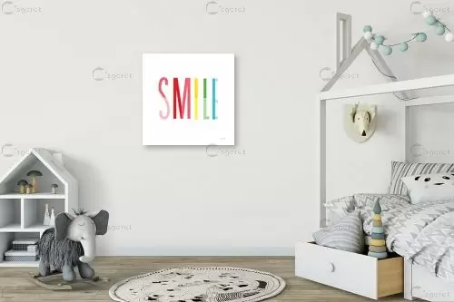 חיוך באותיות וצבע - Ann Kelle - תמונות לחדרי ילדים טיפוגרפיה דקורטיבית  - מק''ט: 385901