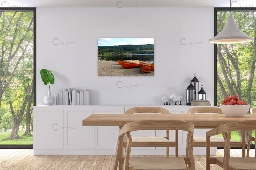 סירות באגם – שוש אבן | תמונה לקיר בסגנון מודרני