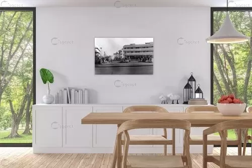 כיכר העיר - 1935 – דוד לסלו סקלי | תמונה לקיר בסגנון וינטג'