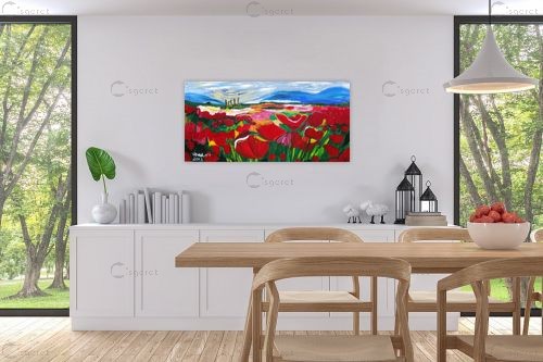 ,שדה כלניות – ורד אופיר | תמונה לקיר בסגנון מופשט