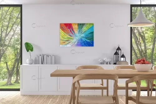 קשת של צבעים - אירית שרמן-קיש - תמונות צבעוניות לחדר שינה אבסטרקט רקעים צורות תבניות מופשטות  - מק''ט: 259861