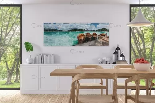 סירות – אסתר טל | תמונה לקיר בסגנון מודרני