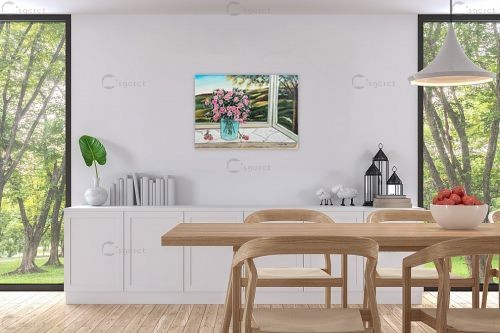 אגרטל פרחים – מזל בוכריס | תמונה לקיר בסגנון כפרי