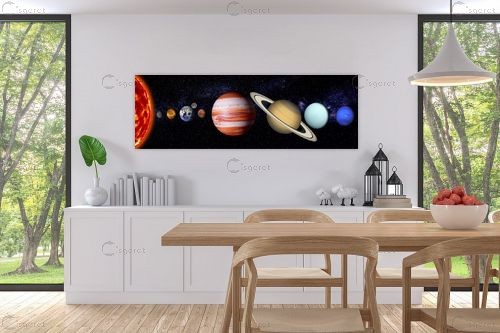 מערכת השמש הדמייה – Artpicked- space | תמונה לקיר בסגנון מודרני
