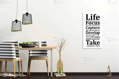 Life Camera - מסגרת עיצובים - תמונות השראה למשרד טיפוגרפיה דקורטיבית  - מק''ט: 241106