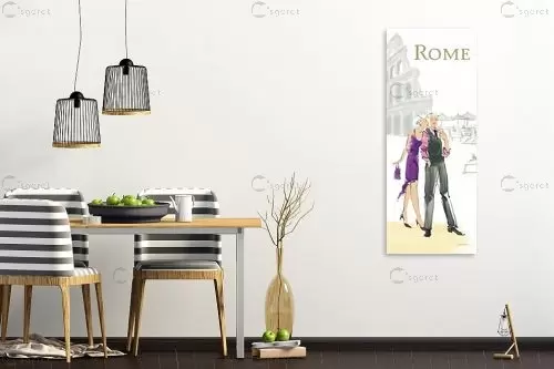 זוג אוהבים ברומא - Avery Tillmon - תמונות לסלון רגוע ונעים סטים בסגנון מודרני  - מק''ט: 364095