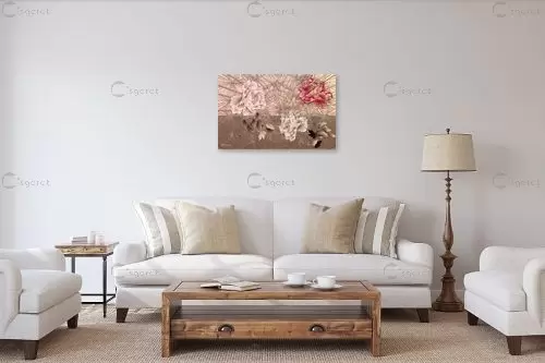 קורי עכביש - רעיה גרינברג - תמונות לסלון רגוע ונעים תבניות של פרחים וצמחים  - מק''ט: 333524