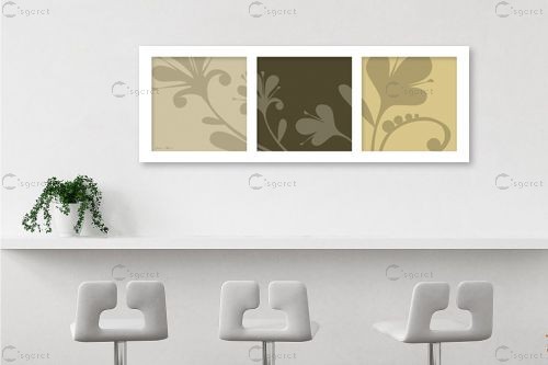 פרחי סתיו - נעמי עיצובים - תמונות לסלון רגוע ונעים תמונות בחלקים  - מק''ט: 160732