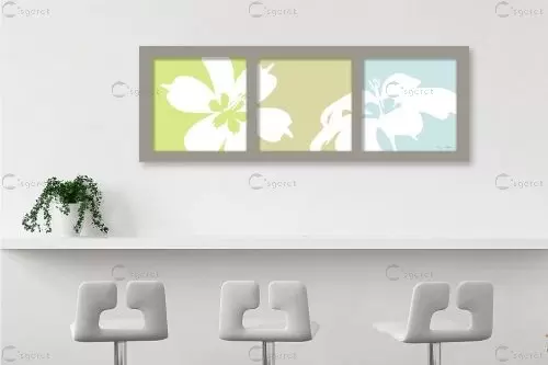 פרחי לילך - נעמי עיצובים - תמונות לסלון רגוע ונעים תבניות של פרחים וצמחים  - מק''ט: 189173